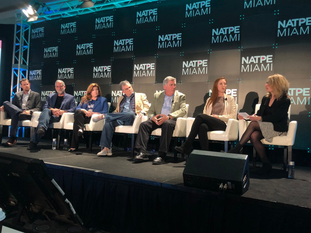 Catherine Herkovic, EVP and Managing Director, Local Television, moderates a panel at NATPE