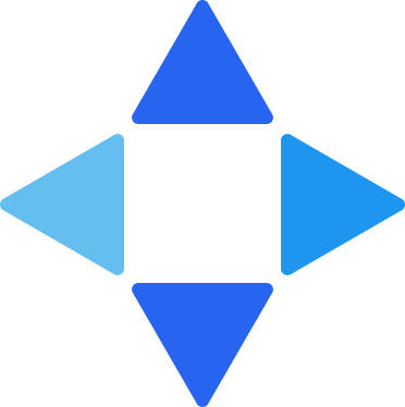 Vier Dreiecke mit offener Seite